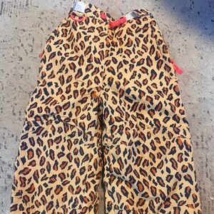 Leopard Print Pants snow xs